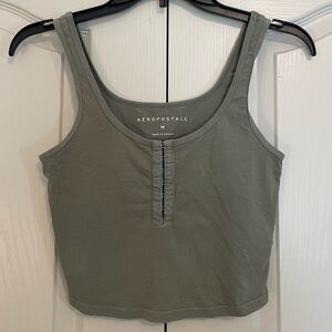 Aeropostale green cropped tank, size medium